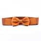 Dress with Big Bow Waist Elastic Elastic Wide Waist Girdle Female Leopard Girdle
