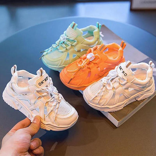 2021 Girls Casual Shoes Light Mesh Sneakers Kids Summer Children Autumn Tenis Cute Sport Cartoon Female Running