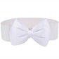 Elastic Belt Ladies Chiffon Bow High Elasticity Snap Wide Belt
