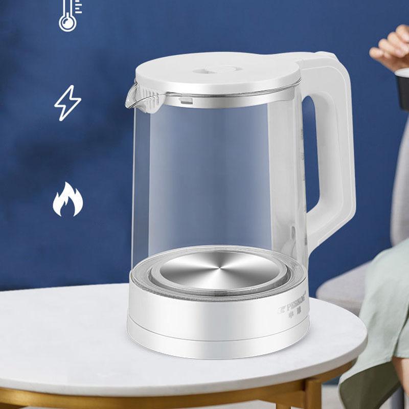 High Temperature Boiling Water High Borosilicate Glass Tea Pot Household 304 Stainless Steel Electric Kettle Open