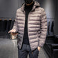 Winter Fashion Trend Men's Cotton Jacket Short Slim Casual Hooded Lightweight Warm Cotton Jacket