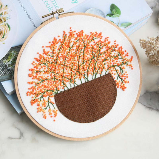 DIY Embroidery Ribbon Set Beginners with Embroidery Shed Sewing Kit Cross-stitch Decoration