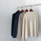 Autumn Winter Modal Cotton Pullover Women's Loose Half Turtleneck Sweater Fashion Curled Long Sleeve Knitwear