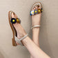 Cute Sandals Female Fairy Style Summer Wild Flowers Flat Casual Soft Sole Student Shoes
