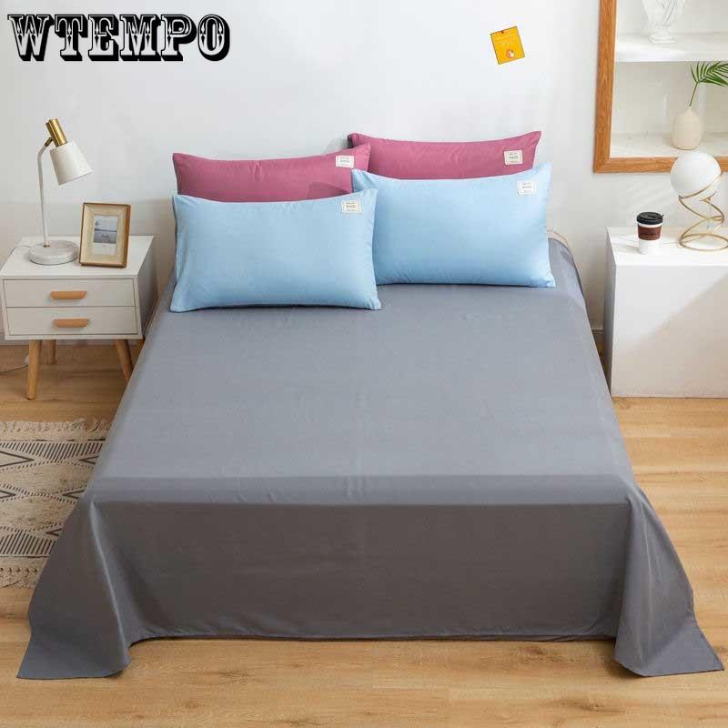 Pure Color Bed Linen Minimalist One-piece Brushed Quilt Single Double Bed Household Bedspread Bedding