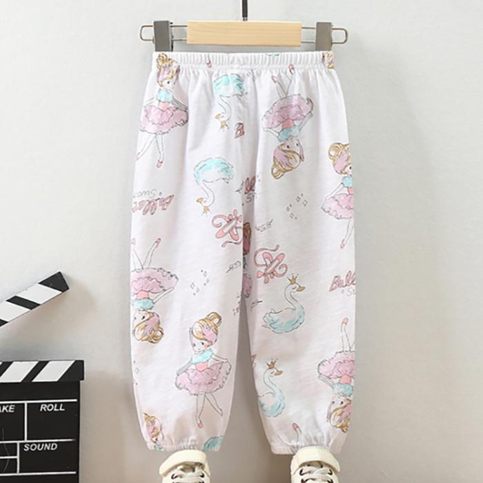 Summer Anti Mosquito Pants Children's Boys' and Girls' Pants Thin Baby Sports Pants Lantern Pants