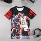 Large size basketball clothes men's summer 3D printing short-sleeved T-shirt men's star T-sleeves