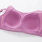Anti-glare No Steel Ring Gathered Large Size Bra Big Breasts Show Small Hollow Design Breathable Sweat-absorbing Anti-sagging Bra