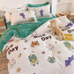 Quilt Cover Pillowcase Duvet Cover Printed Bedding Simple Style Floral Bedding Sheet Cover Double Bed Quilt Cover Luxurious and Soft Lattice Sets