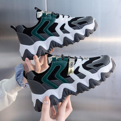 Spring and summer shoes women's sports shoes wild thick bottom breathable running ins daddy shoes