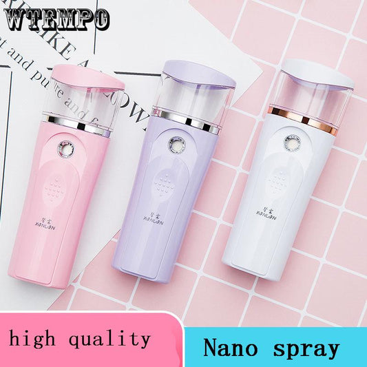 Beauty Steaming Face Meter USB Charging Portable Nano Spray Face Humidifier Cold Spray Hand-Held