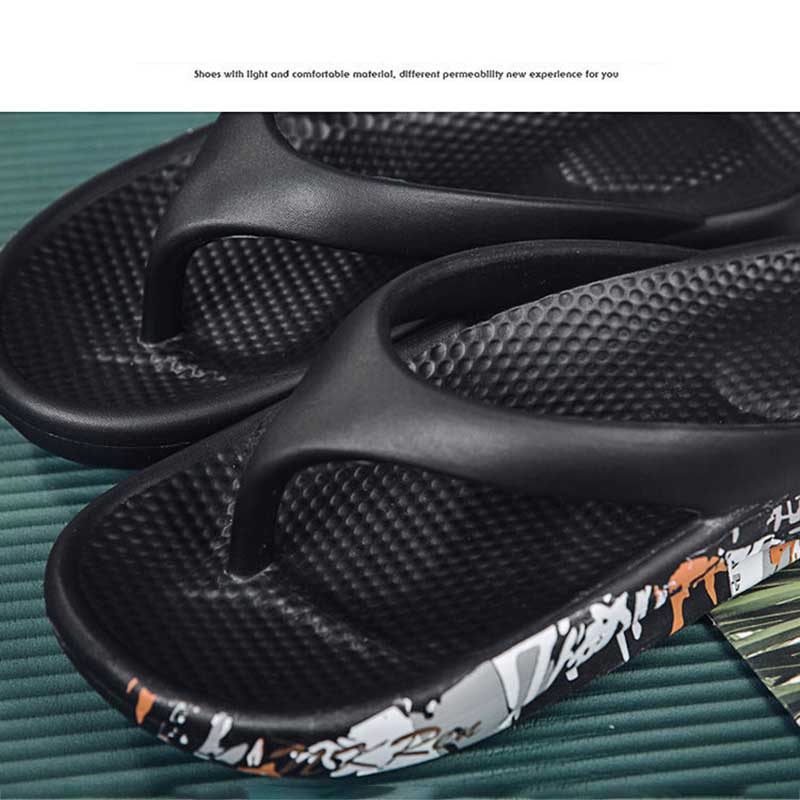 Summer Slippers Men's Flip Flops Thick Bottom Soft Bottom Home Non-slip Slippers Outdoor Beach