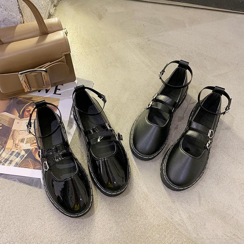 Small Leather Shoes Female British Retro Trifle Bottom Comfortable  Versatile Mary Jane Shoes High Quality