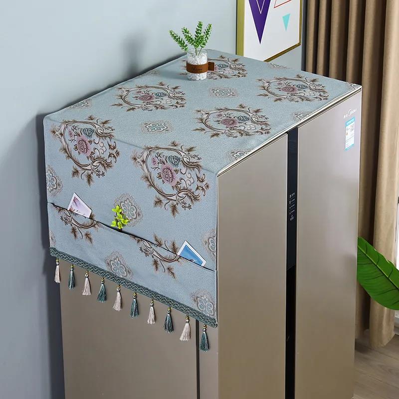 Refrigerator Towel Cover Fabric Waterproof and Oil-proof Thickened Oxford Cloth Cover Universal Refrigerator Towel Cover Cloth