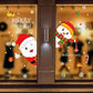 Holiday Santa Claus window decoration storefront glass seamless Christmas wall sticker