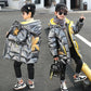 Boys Winter Down Padded Jacket Children's Autumn and Winter Bright Surface Thickened Padded Jackets To Overcome The Big Children's Fashion Coat