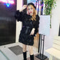 Autumn and Winter Lantern Sleeve Tunic Sweater Fringed Round Neck Dress
