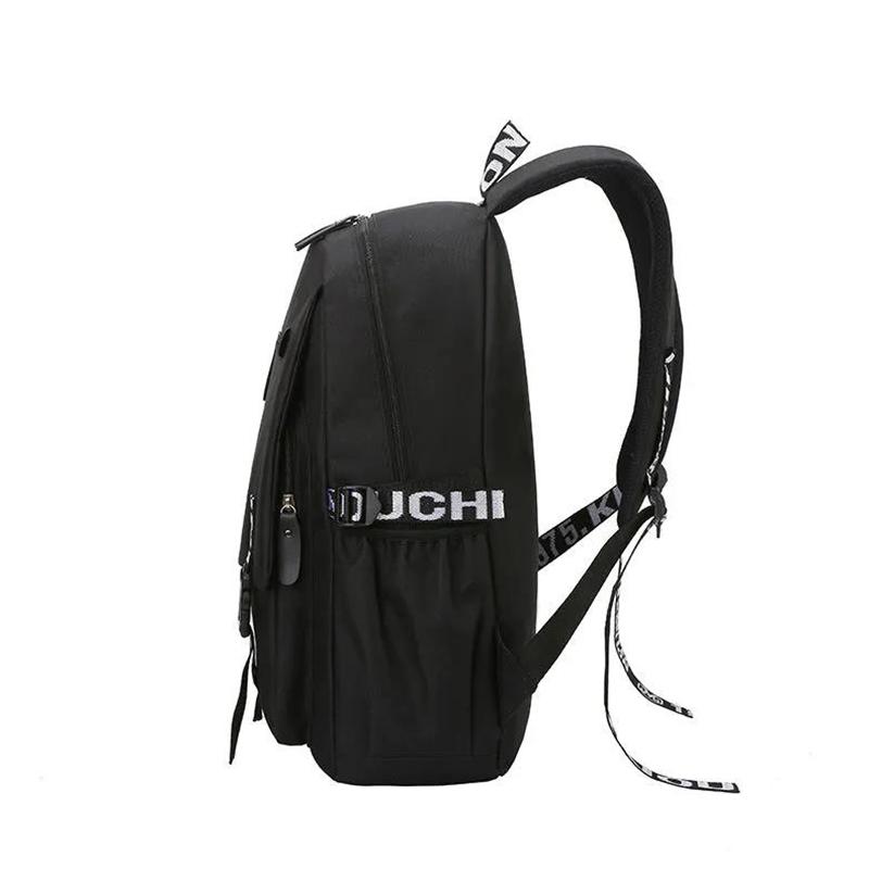 Backpack Men's Large-capacity Fashion Trend Cover Oxford Cloth Backpack Junior High School Student School Bag
