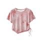 Short-sleeved T-shirt Women's Irregular Short Top Summer Dress Plus Size Women's Fit T-shirt