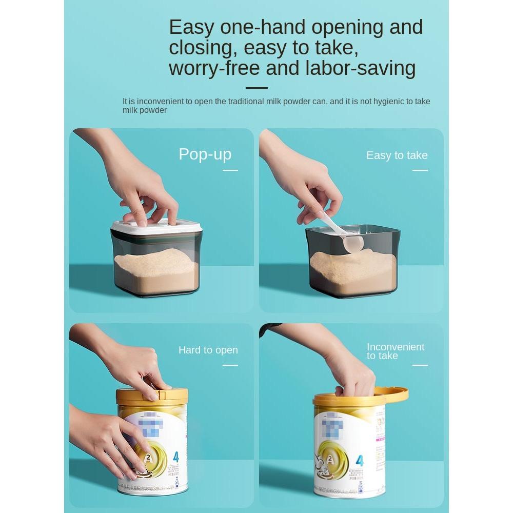 Milk Powder Can Sealed Jar Portable Baby Going Out Large Volume Bottle Rice Noodles Supplementary Food Box Plastic Tank