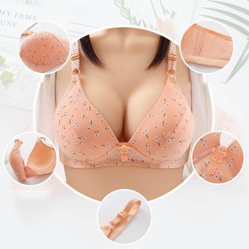 Traditional Thin Mold Cup Ventilation Hole Design Is Soft and Comfortable Natural and Simple Smooth and Gathers Sweat-absorbing Side Bra