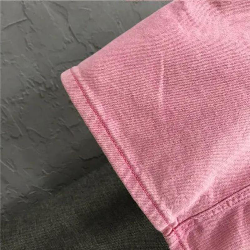 Korean Version of The Denim Short Skirt Female Spring and Summer Age Reduction Is Thin and Small Can Be Salt Can Be Sweet Sling Pink Dress