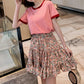 Women's Casual Bohe High Waist Floral Print Skirt A Line Short Mini Summer Beach Skirts Women Skirts