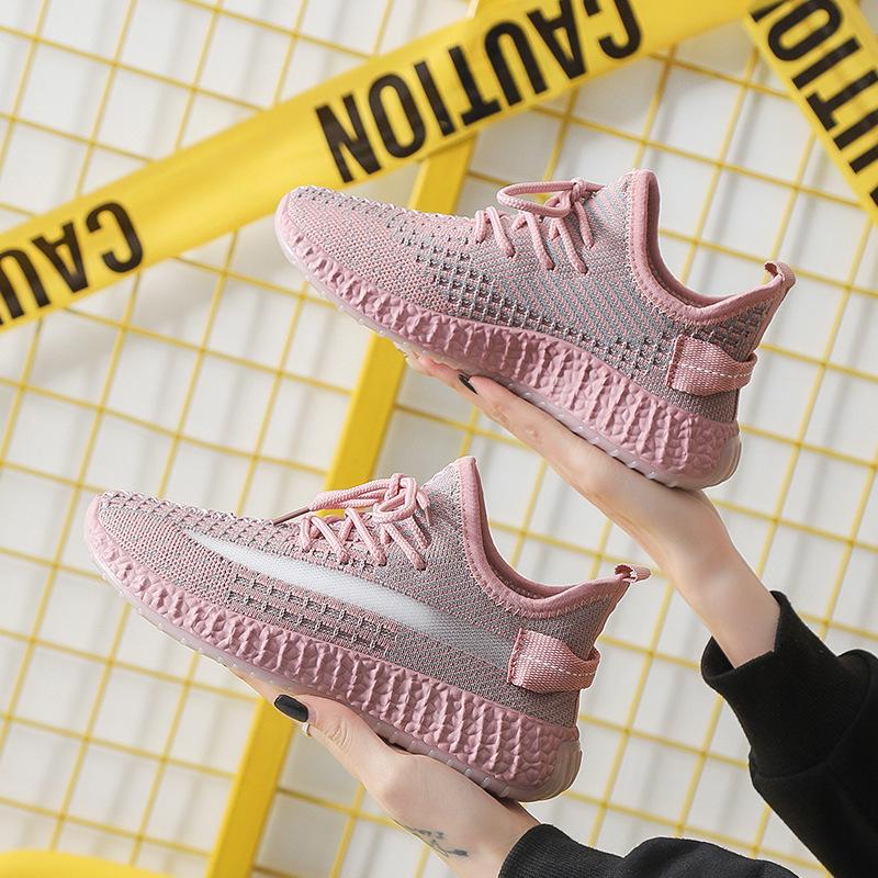 Summer Casual Women's Shoes Breathable Running Sports Shoes Student Flying Woven Coconut Shoes