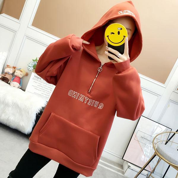 Hood Top Autumn Winter Sweatshirt Cotton Women's Sweatshirt Wild Large Size Long Sleeve Warm
