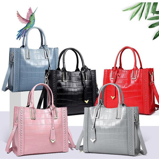 The First Layer of Cowhide Crocodile Pattern Women's Handbags Shoulder Bag Women Fashion Shopping Leather Handbags Large Bags