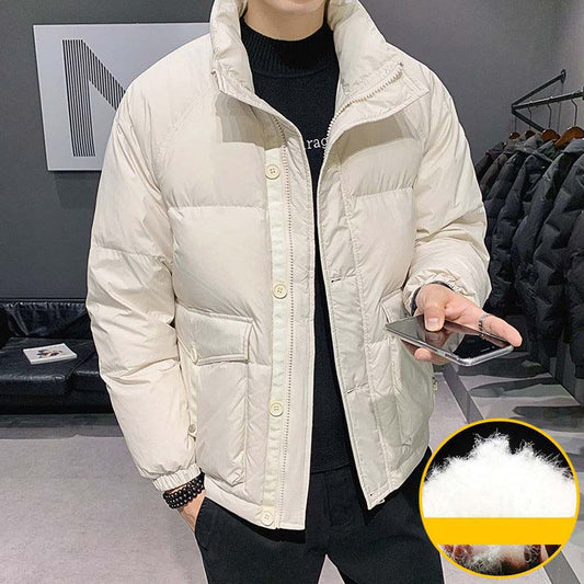 2021 New Down Jacket Men's Jacket Winter Youth Men's Thick Warm Down Jacket