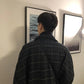 Plaid Jacket Men's Autumn and Winter Thick Loose Cotton-padded Jacket Youth Trend Retro Jacket
