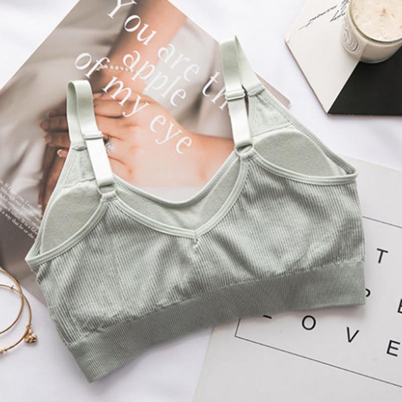 Beautiful Back Wrapped Chest Underwear with Chest Pad Vest Gathered Anti-glare Sleep Bra Without Steel Ring
