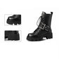 Autumn and Winter Martin Boots Belt Buckle Short Boots British Shoes Snow Boots Plus Velvet Warm Cotton Boots Motorcycle Shoes