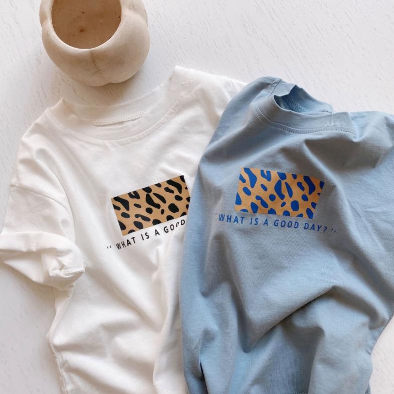 Summer Kids Cute Printing T Shirts Short Sleeve Tops Korean Style O-neck Loose T Shirts For Children Girls