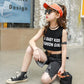 Summer Kids Cute Printing Letter Vest Sleeveless Tops Korean Style O-neck Loose Vest for Children Girls