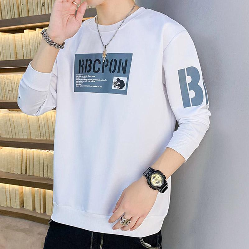 Spring and Autumn Sweater Men's Student Ins Long-sleeved T-shirt Men's Loose Trend All-match Men's Top