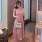 Custom Dress Female Spring Summer All-match French Sexy Halter Design Solid Color Suspender Skirt