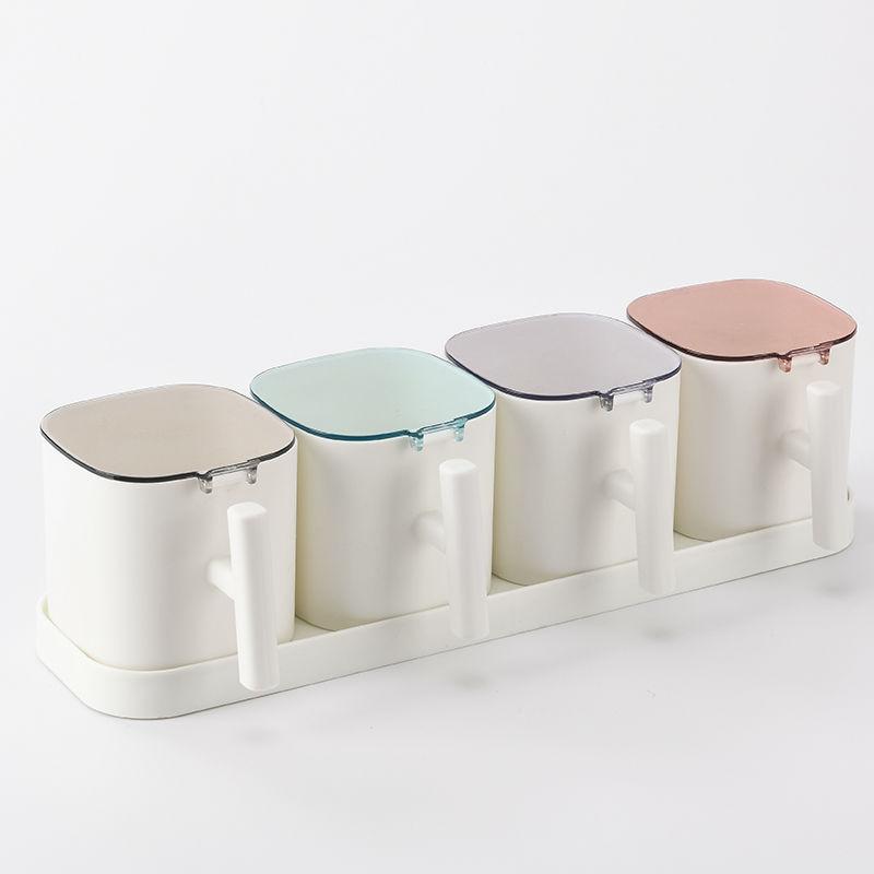 Spice Box Set Household Combination Salt Shaker Seasoning Jar Kitchen Supplies Haberdashery Storage Box with Spoon