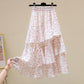 Skirt Women's Summer Floral Irregular Ruffles Fashion All-match A-line Cake Skirt