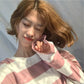 Fall Women Casual Round collar Lady Autumn Long sleeve T-Shirt Striped Basic Tee Pullover