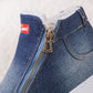 Women's Winter Cowboy Shoes Fashion All-match Warm Boots Snow Warm Winter Ankle Boots Cotton Shoes