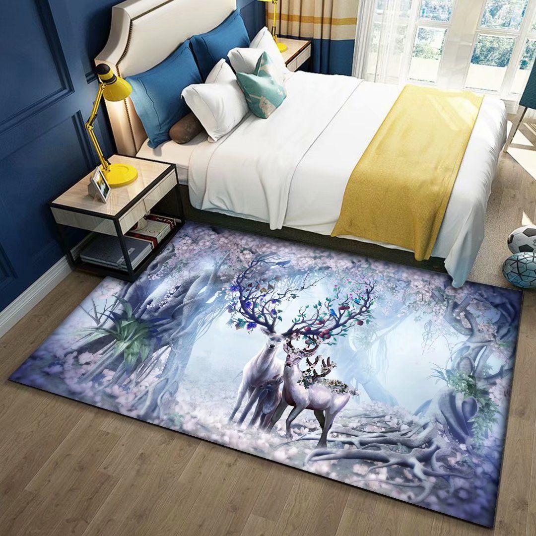 Chinese Style Carpet New Chinese Style Living Room Coffee Table Carpet Classical Retro Style Zen Tea Room Sofa Bedroom Bed Front Blanket