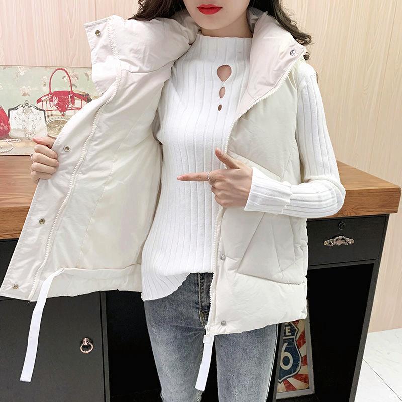 Autumn and Winter Fashion Cotton Waistcoat Women Thick Bread Jacket Short Waistcoat Jacket Outwear