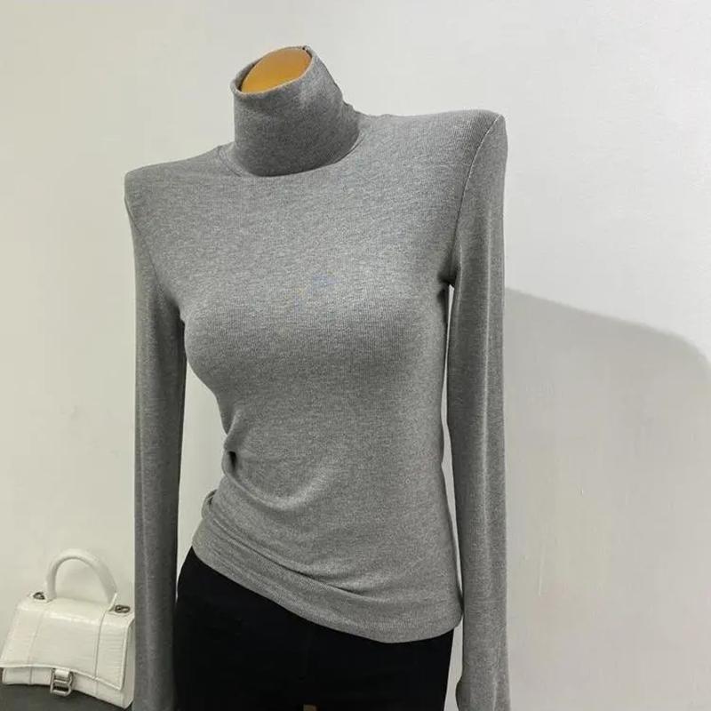 Women Winter Turtleneck Sweater Fashion Slim Pullover Knitted Jumper Long Sleeve White Black High Neck Sweaters Women Fall Basic Top Clothes