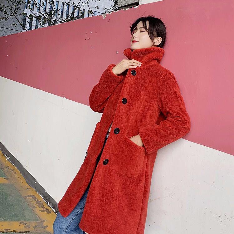 Large size Fur coat Winter Woman's Cotton Wool Coat Winter Cold warm Long sleeve fur jacket Trend