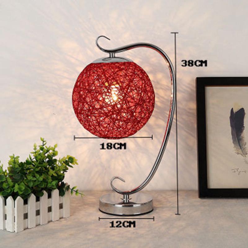 Table Lamps for Bedroom Bedside LED Nordic Modern Fabric Shade Desk Light for Living Room Lighting