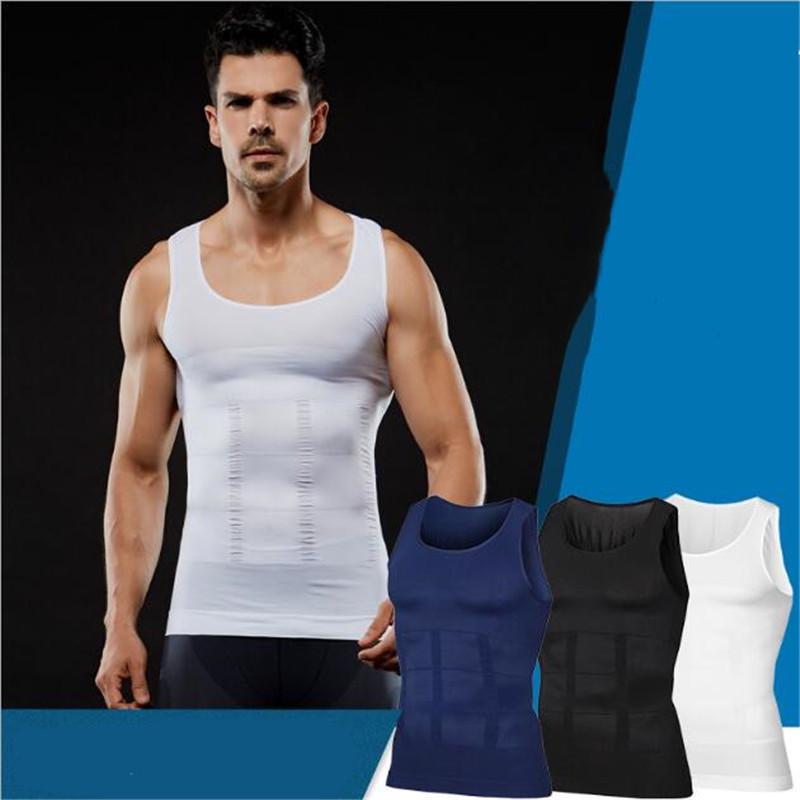Men Firm Tummy Belly Buster Vest Control Slimming Body Shaper Underwears Shapers Plastic Body Clothe