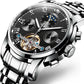 Men Automatic Mechanical Watch Auto Date Stainless Steel Wristwatches Machinery Business Watch