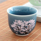 Thermochromic Cup Sakura Tea Cup Ge Kiln Open Piece Tea Cup Ceramic Kung Fu Tea Cup Master Cup